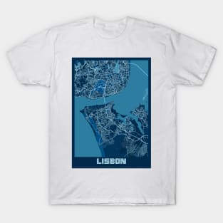 Lisbon - Portugal Peace City Map T-Shirt